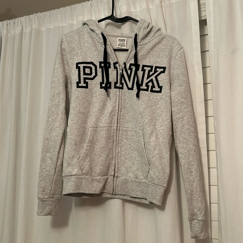 pink zip up jacket